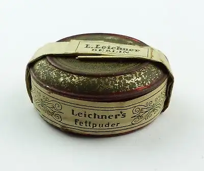 #e8271 Alte Blechdose Leichners Fettpuder L. Leichner Berlin Theater Parfümerie