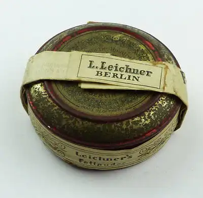 #e8271 Alte Blechdose Leichners Fettpuder L. Leichner Berlin Theater Parfümerie