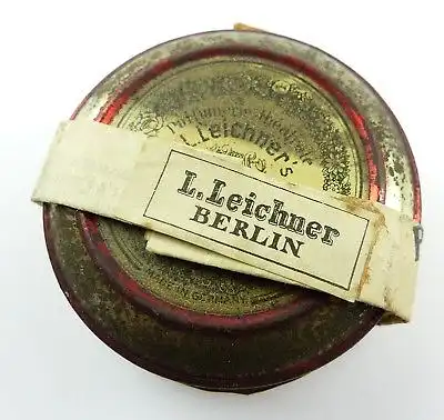 #e8271 Alte Blechdose Leichners Fettpuder L. Leichner Berlin Theater Parfümerie