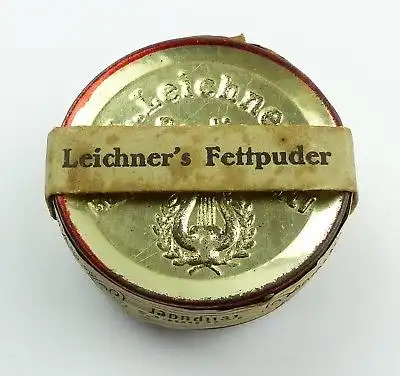 #e8271 Alte Blechdose Leichners Fettpuder L. Leichner Berlin Theater Parfümerie