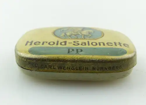 #e8255 Original Blechdose Herold-Salonette PP mit Grammophon Nadeln aus Nürnberg
