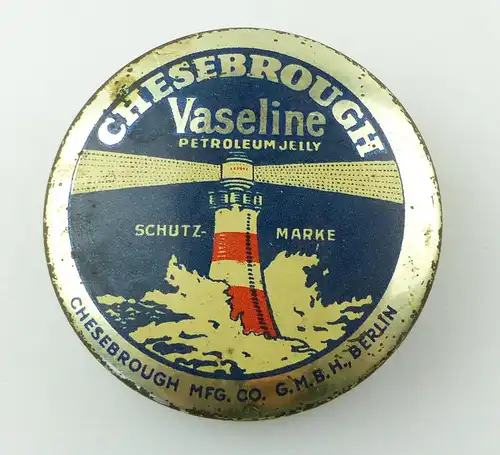 #e8254 Original alte Blechdose Chesebrough Vaseline Petroleum Jeily um 1920