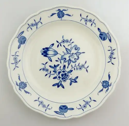 #e8342 Meissen Porzellan Teller 2. Wahl mit Blumenmuster blau weiß