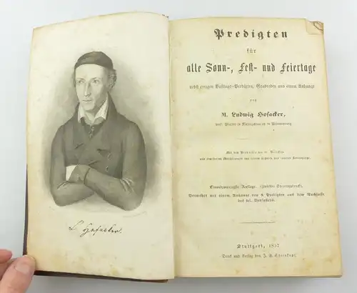 #e8443 Buch: Predigten für alle Sonn-, Fest- und Feiertage 1857 Ludwig Hofacker