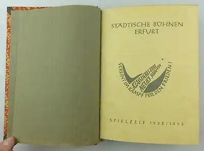 #e8440 Buch: Städtische Bühnen Erfurt Intendant W. Gröhl 50er Jahre