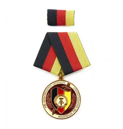 #e8432 Alte Projektierte Auszeichnung der DDR Verdienstmedaille MfS bronzefarben