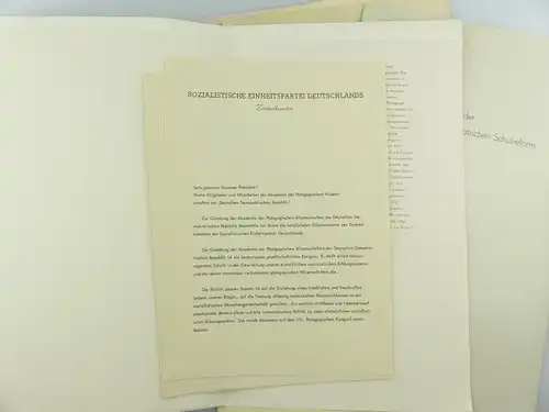 #e8419 Seltene Mappe Eröffnung der Akademie der pädagogischen Wissenschaften DDR