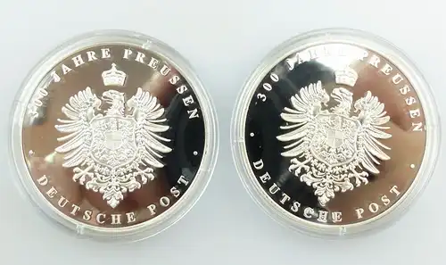 #e7715 2 Münzen 999 Silber "300 Jahre Preußen" König Friedrich I. und II. PP