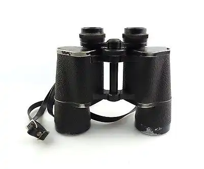 #e8520 Carl Zeiss Jena Fernglas Pentekarem 15x50 schwarz mit Trageriemen