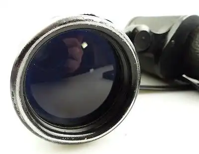 #e8520 Carl Zeiss Jena Fernglas Pentekarem 15x50 schwarz mit Trageriemen