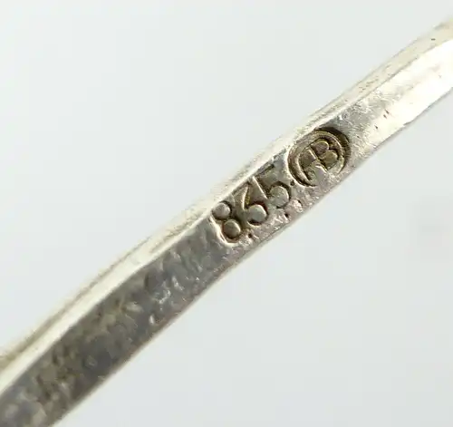 e8501 Original alter Zuckerlöffel mit Rose aus 835 Silber