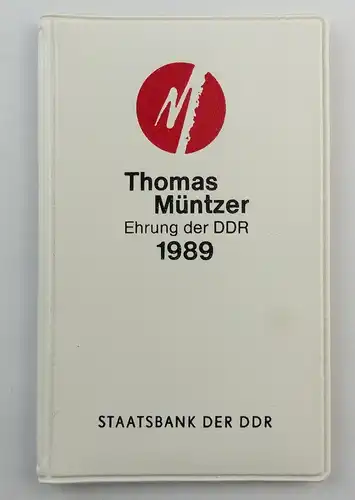 #e8695 5-Mark Gedenkmünzen Thomas Müntzer Ehrung der DDR 1989 Staatsbank