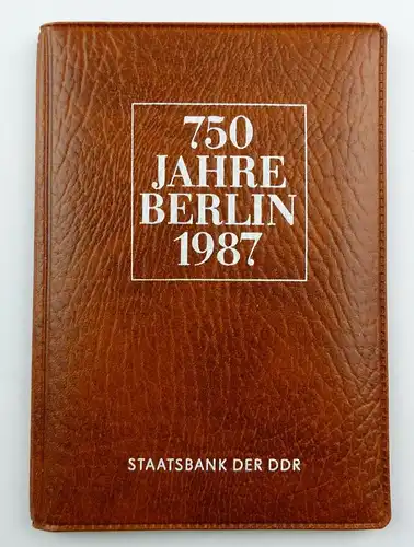 #e8694 Münz-Souvenir 750 Jahre Berlin DDR 1987 Staatsbank der DDR 5 Mark Münzen