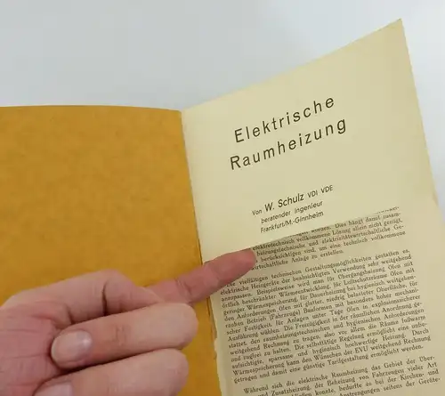 #e8798 Altes Buch: Elektrische Raumheizung mit vielen Abbildungen