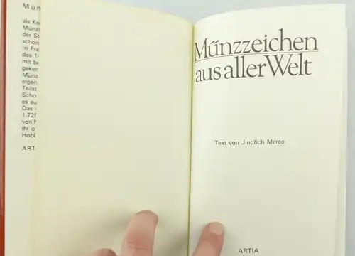 #e8758 Buch: Münzzeichen aus aller Welt Marco Jindrich ARTIA Prag 1982