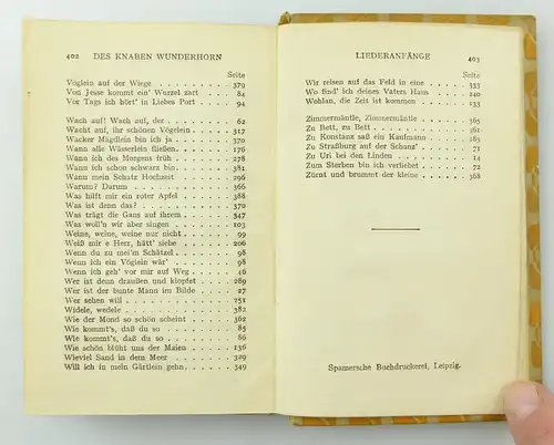 #e8854 Minibuch: "Des Knaben Wunderhorn" Neuauflage von Ernst Guggenheim