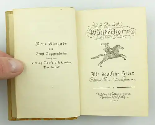 #e8854 Minibuch: "Des Knaben Wunderhorn" Neuauflage von Ernst Guggenheim