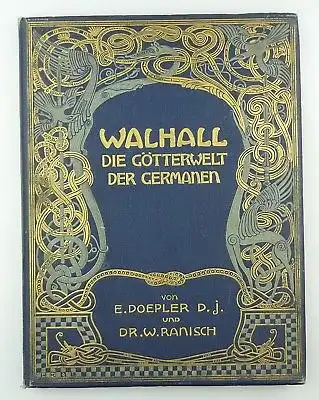 #e8764 Altes Buch: Walhall Die Götterwelt der Germanen Original von 1905