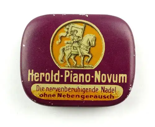 #e8887 Original alte Dose mit Grammophonnadeln Herold-Piano-Novum