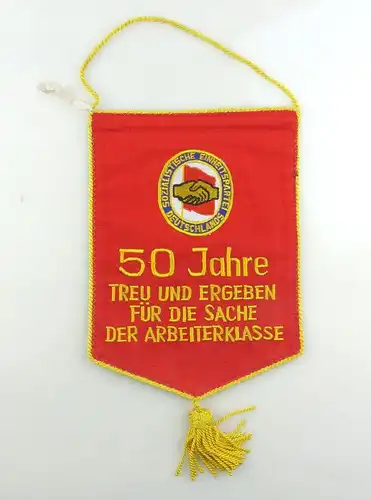 #e8365 Alter DDR Wimpel 50 Jahre treu und ergeben SED FDJ Arbeiterklasse