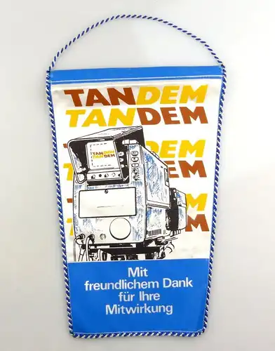 #e8364 DDR Wimpel Tandem Fernsehen der DDR Sport Unterhaltung