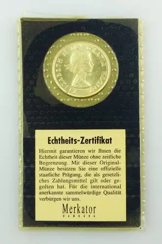 #e8957 Gedenkmünze Münze Kanada 50 Cents 1959-64 Stempelglanz Elisabeth