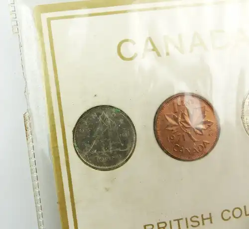 #e8951 1 Münzensatz Canada 1971 British Columbia Centennial 1871-1971 Dollar