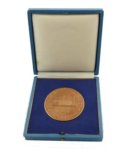 E9139 Medaille 750 Jahre Stadt Plauen Vogtland 25 Jahre DDR bronzefarben