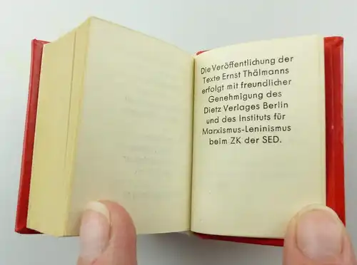 e9211 Minibuch: Ernst Thälmann Vorbild der Jugend 1976 Johannes R. Becher