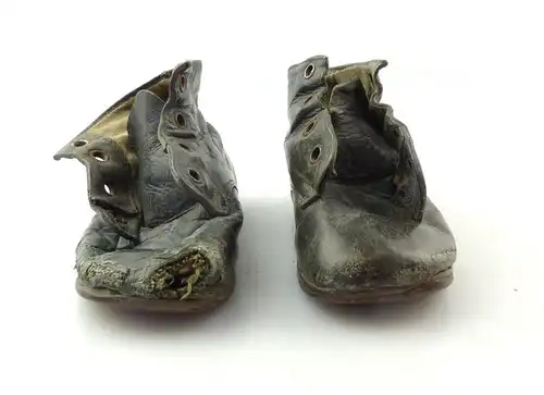 E9299 1 altes Paar Kinderschuhe Kleinkind Schuhe aus Leder wohl 30er Jahre