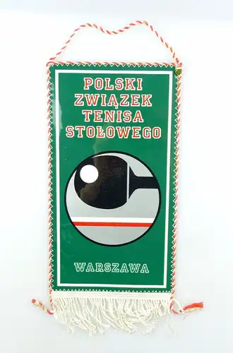 #e6369 Original alter Wimpel aus Polen Polski Zwiazek Tenisa Stolowego Warszawa