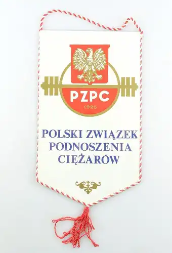 #e6367 Original alter Wimpel aus Polen Polski Zwiazek Podnoszenia Ciezarow 1925