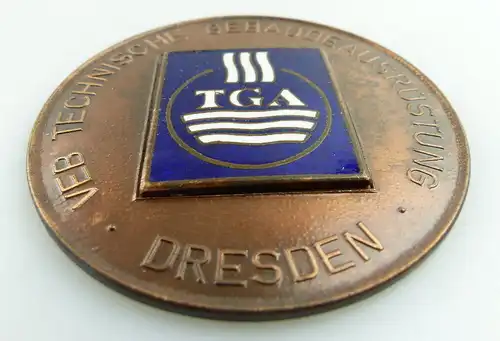 Medaille: VEB Technische Gebäudeausrüstung Dresden TGA Dank u. Anerkennung e1432