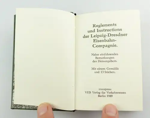 #e2945 Minibuch: Reglements und Instructions der Leipzig-Dresdner Eisenbahn Com.