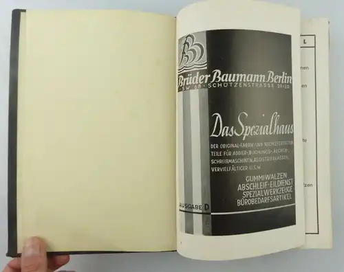 Buch: Brüder Baumann Berlin Das Spezialhaus Katalog Büromaschinen Ausgabe D e762