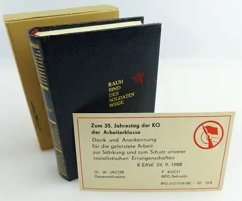 Minibuch : Rauh sind des Soldaten Wege, Militärverlag DDR + Danksagung + e041