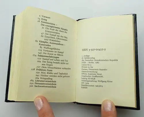 Minibuch : Rauh sind des Soldaten Wege, Militärverlag DDR + Danksagung + e041