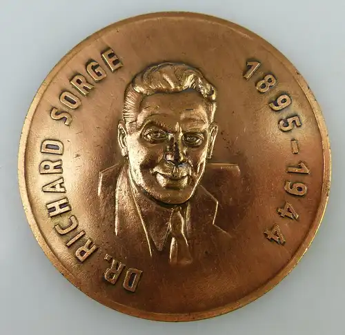 Medaille Dr. Richard Sorge 1895-1944 bronzefarben Orden1381
