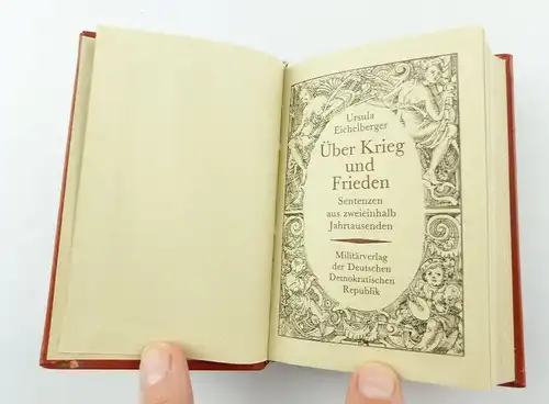 #e2934 Minibuch: Über Krieg und Frieden Eichelberger 1. Auflage 1986