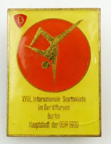 #e3324 Abzeichen XVIII. Internationale Spartakiade Berlin 1980 Dynamo