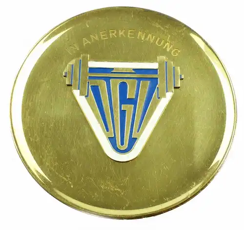 #e5942 DDR Medaille Deutscher Gewichtheber-Verband ab 1958 in Anerkennung DGV