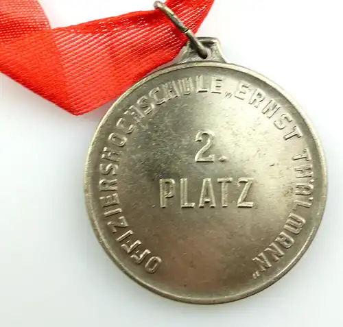 #e4154 DDR Medaille Offiziershochschule Ernst Thälmann Silber 2. Platz