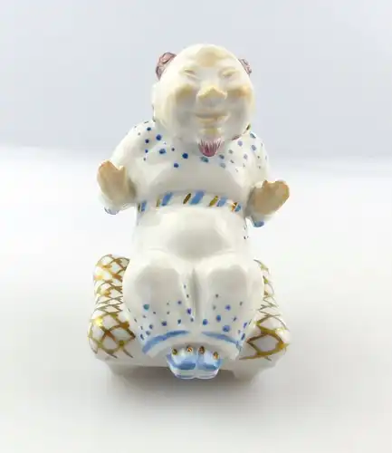 #e5117 Seltene Wallendorf Figur Porzellan sitzender Chinese Handarbeit