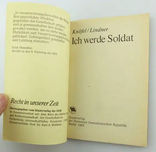 #e5929 2 DDR Hefte "Unsere NVA" & "Ich werde Soldat" von Knöfel / Lindner 1983