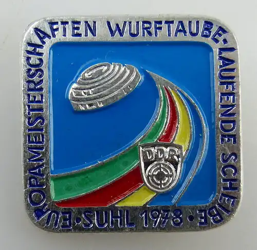 GST Abzeichen: Europameisterschaften Wurftaube Laufrende Scheibe 1978, GST021