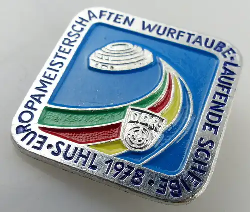 GST Abzeichen: Europameisterschaften Wurftaube Laufrende Scheibe 1978, GST021