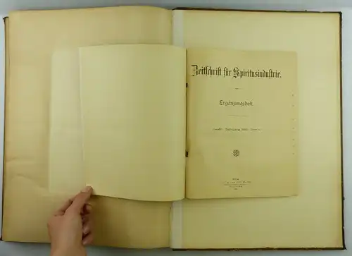 Buch: Zeitschrift für Spiritusindustrie von 1892 - Offizielles Organ e1383