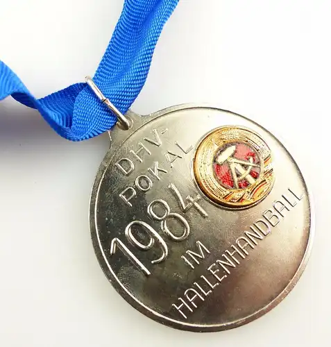 #e5537 DDR Medaille in Silber DHV Pokal 1984 im Hallenhandball