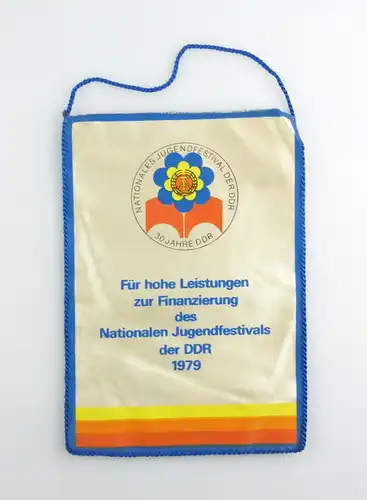 #e2901 DDR Wimpel: 30 Jahre DDR Nationales Jugendfestival 1979 für hohe Leistung