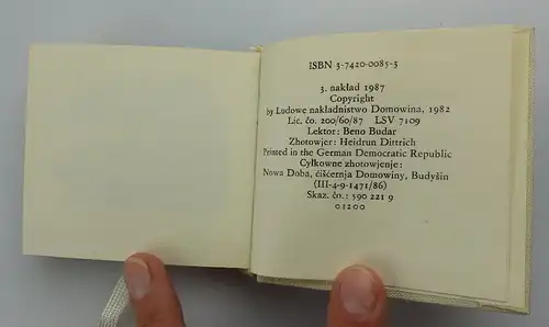 Minibuch: Das Wetterbüchlein - sorbische Bauernregel - sorbisch - deutsch e014